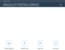 Tablet Screenshot of craigslistpostingservice.com